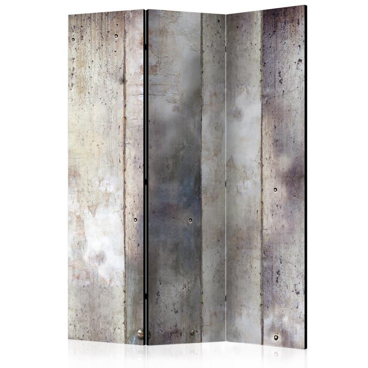 Room Divider Shades of Gray (3-piece) - composition with a stone texture