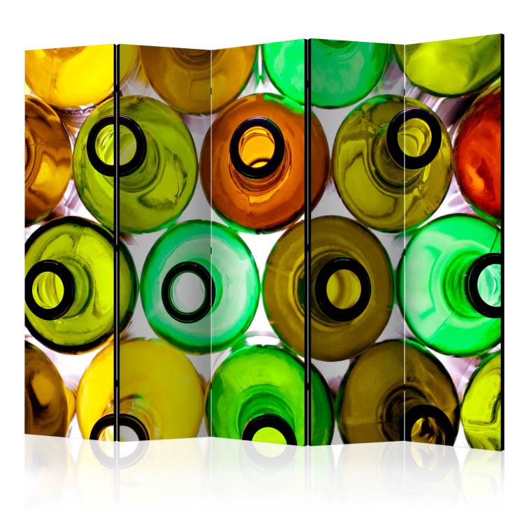 Room Divider Bottles (Background) II (5-piece) - colorful glass seen from a bird's eye view