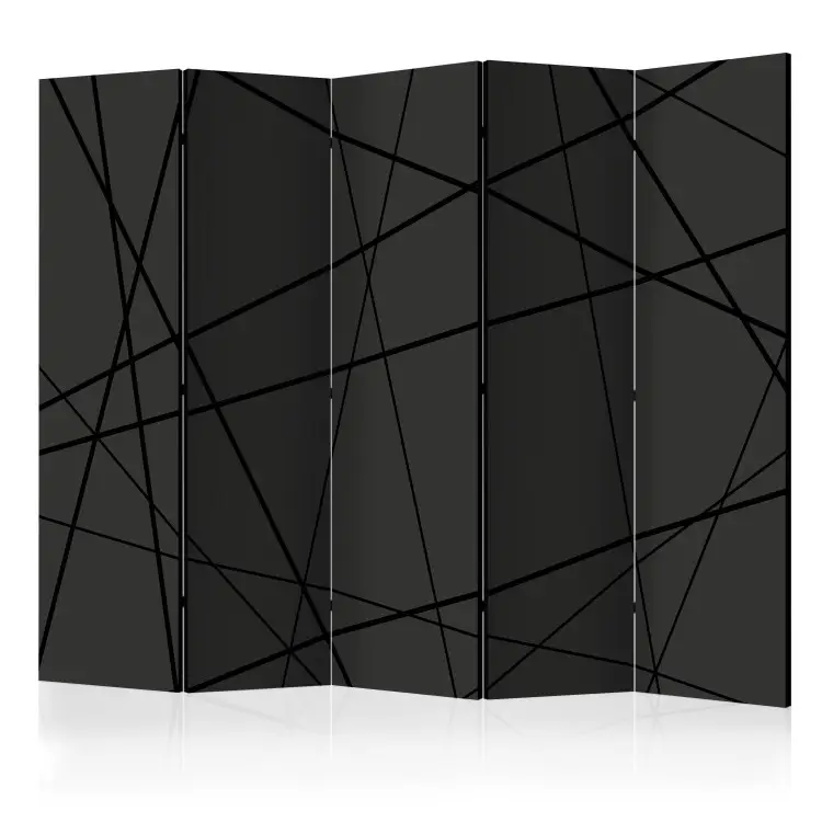 Dark Crossroad II - black geometric abstraction