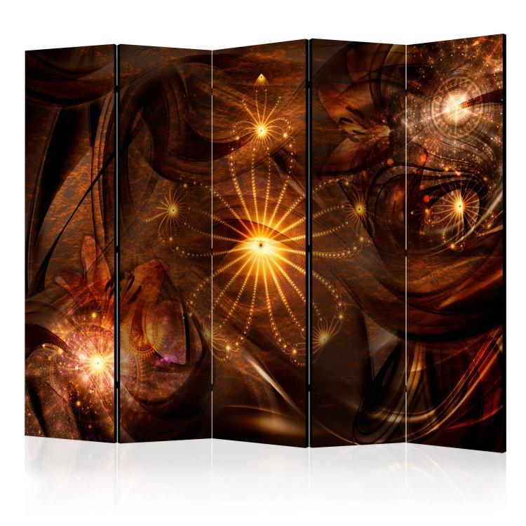 Room Divider Treasure Cave II (5-piece) - ethnic composition with 3D illusion