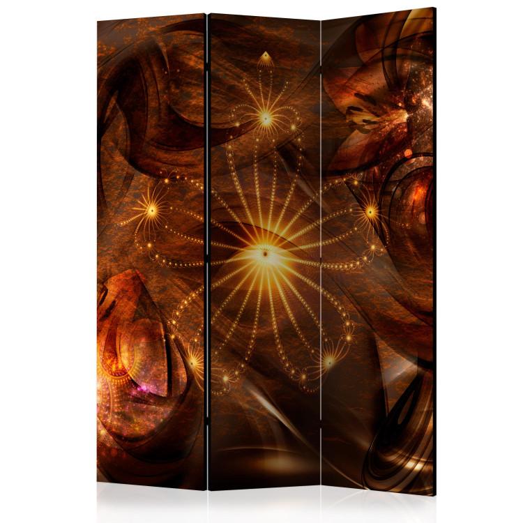 Room Divider Treasure Cave (3-piece) - warm and radiant 3D abstraction