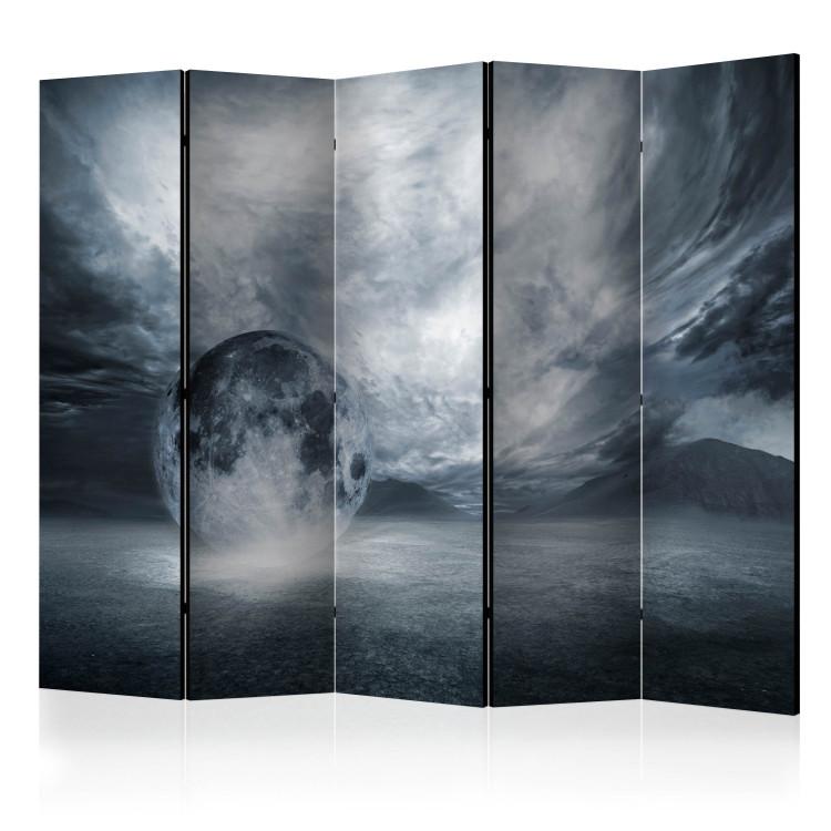 Room Divider Lost Planet II (5-piece) - cool abstraction against space backdrop