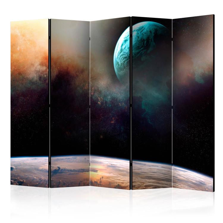 Room Divider Like Being on Another Planet II (5-piece) - planets in space