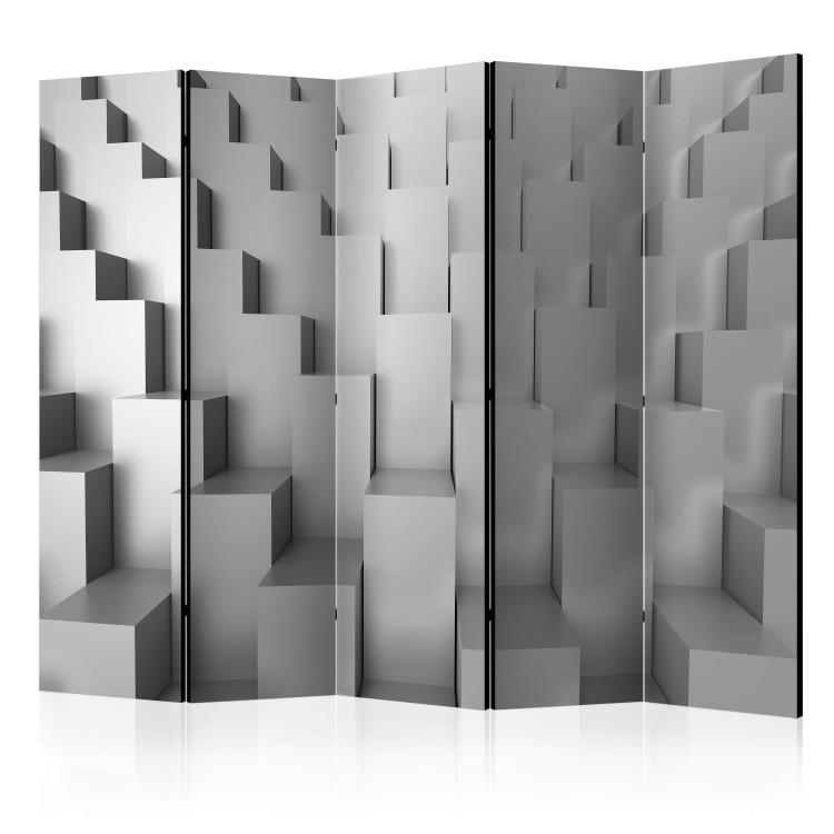 Room Divider Temple of Abstraction II (5-piece) - geometric architecture