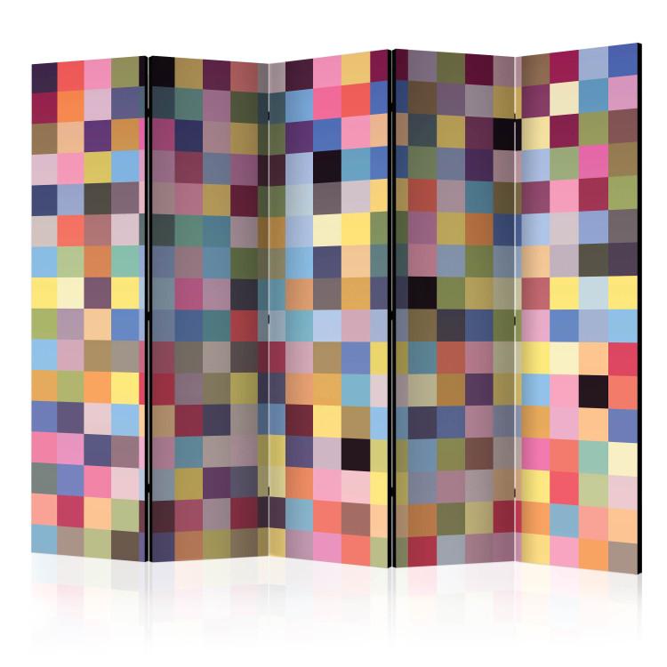 Room Divider Full Spectrum II (5-piece) - geometric multicolored mosaic