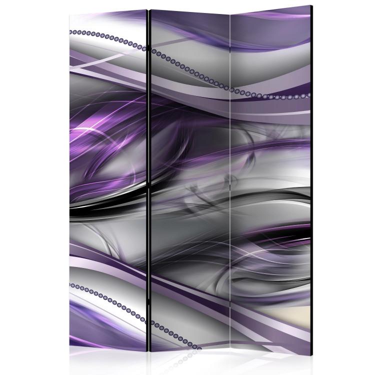 Room Divider Tunnels (Purple) (3-piece) - modern abstraction in silver