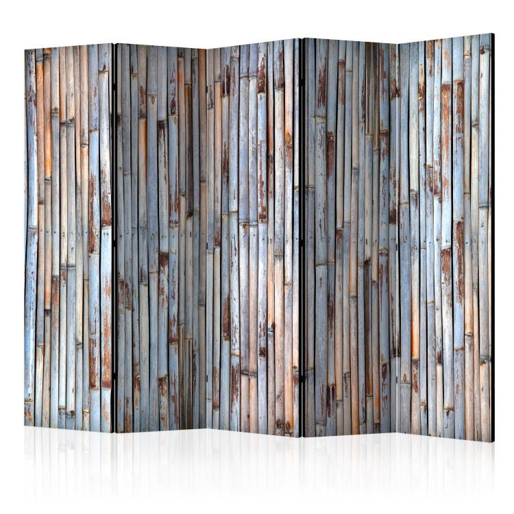 Room Divider Asian History II (5-piece) - background with brownish-gray bamboo