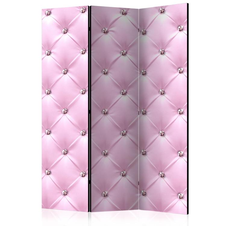 Room Divider Pink Lady (3-piece) - crystal pattern in pastel pink