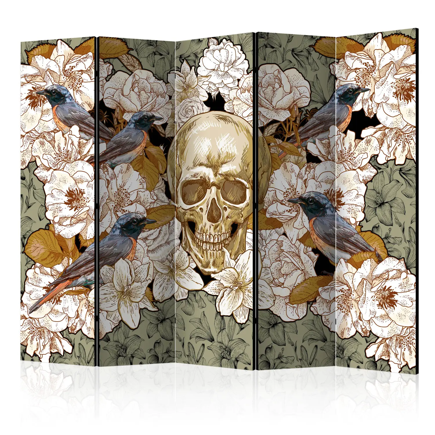 Room latest Divider Screen Amidst Flowers