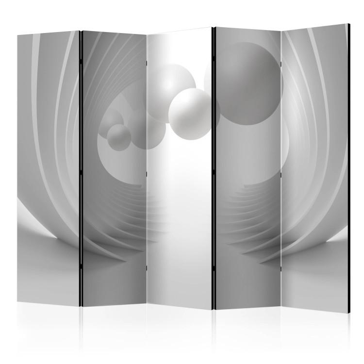 Room Divider Gateway to Modernity II (5-piece) - white geometric abstraction