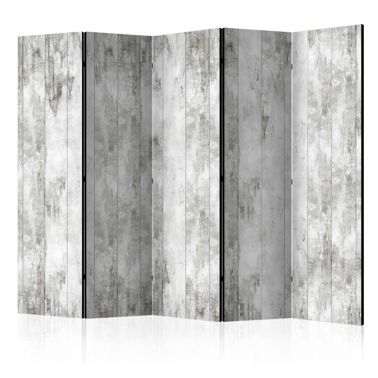 Room Divider Sense of Style II (5-piece) - gray composition with plank texture