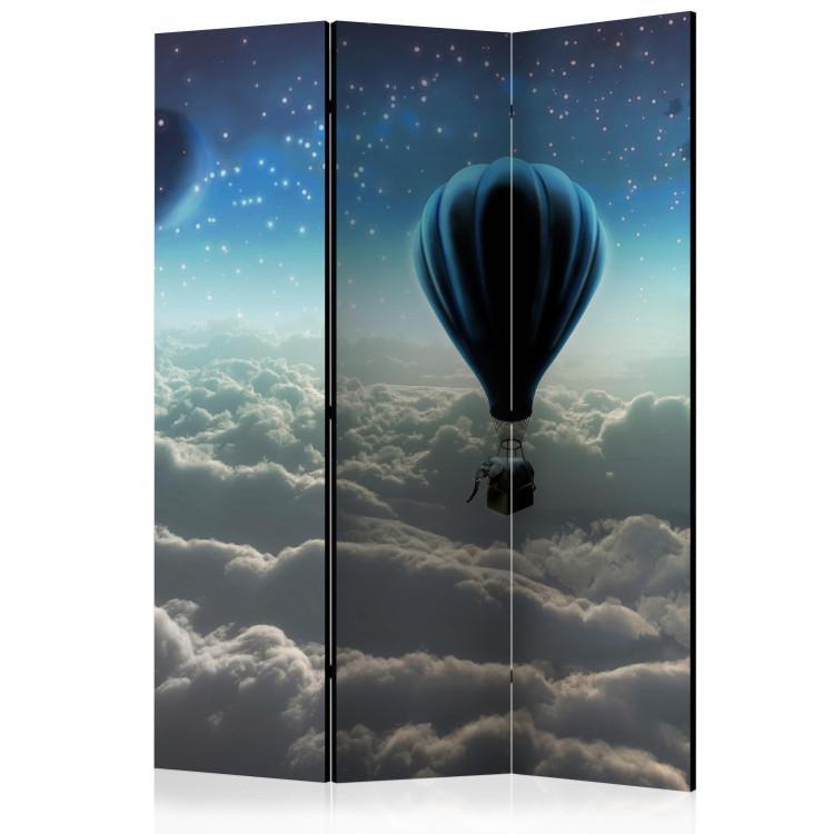 Room Divider Night Expedition (3-piece) - blue illusion against stars and sky