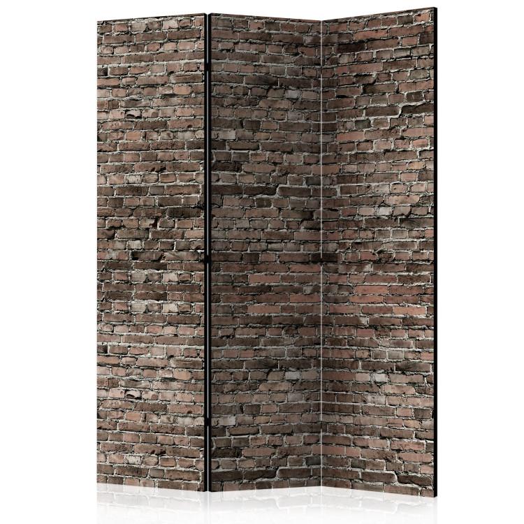 Room Divider Old Brick (3-piece) - composition in dark red brick background
