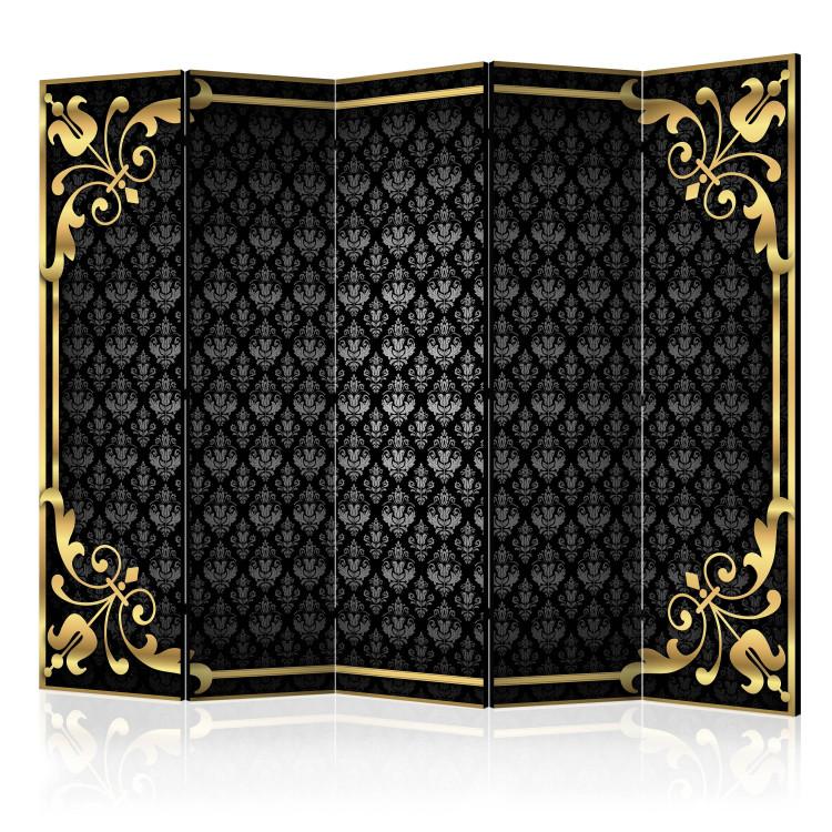 Room Divider Touch of Luxury II (5-piece) - elegant background with golden ornaments