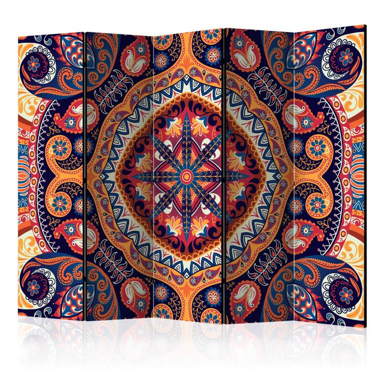 Room Divider Exotic Mosaic II (5-piece) - colorful ethnic pattern with Mandala