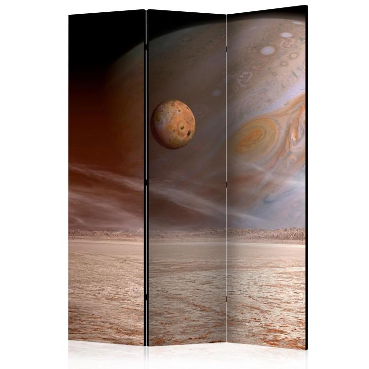Room Divider Small and Big Planet (3-piece) - brown-beige fantasy in space