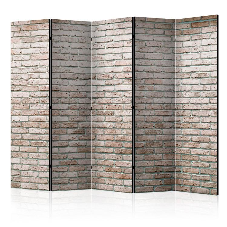 Room Divider Elegant Brick II (5-piece) - simple composition with an old wall