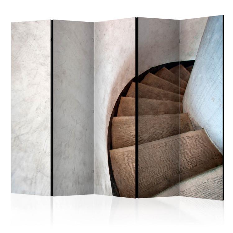 Room Divider Winding Stairs II (5-piece) - architecture in browns and grays