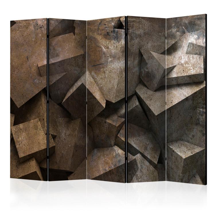 Room Divider Stone Steps II (5-piece) - geometric abstraction in concrete