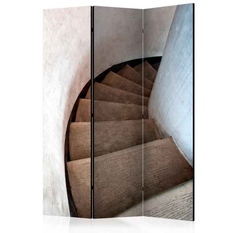 Room Divider Winding Stairs (3-piece) - architecture in shades of brown and gray