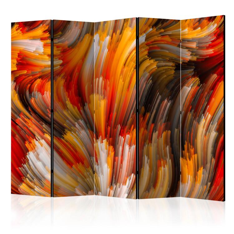 Room Divider Ocean of Fire II (5-piece) - joyful abstraction on a colorful background