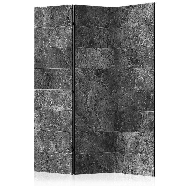 Room Divider Shades of Gray (3-piece) - composition in dark stone slabs