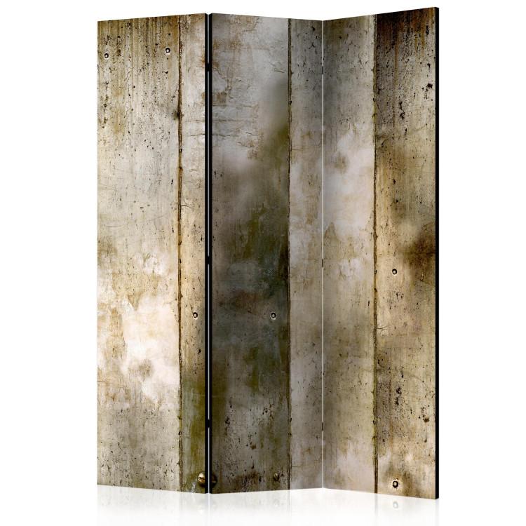 Room Divider Golden Stripes (3-piece) - industrial background with concrete texture