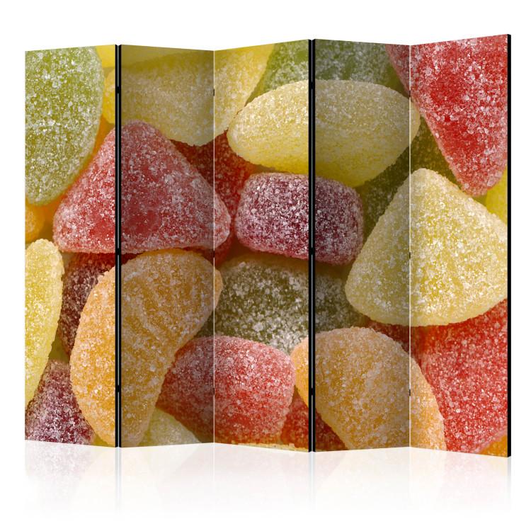 Room Divider Tasty Jellies II (5-piece) - sweet colorful composition