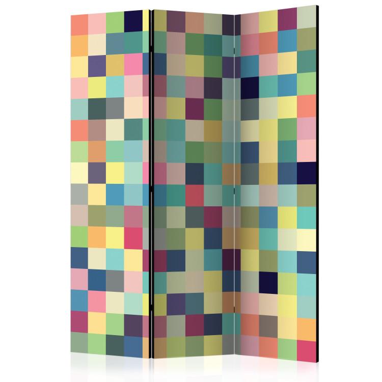 Room Divider Millions of Colors (3-piece) - colorful geometric background with mosaic