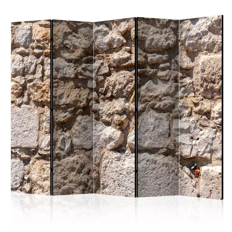 Room Divider Stone Castle II (5-piece) - composition in warm background