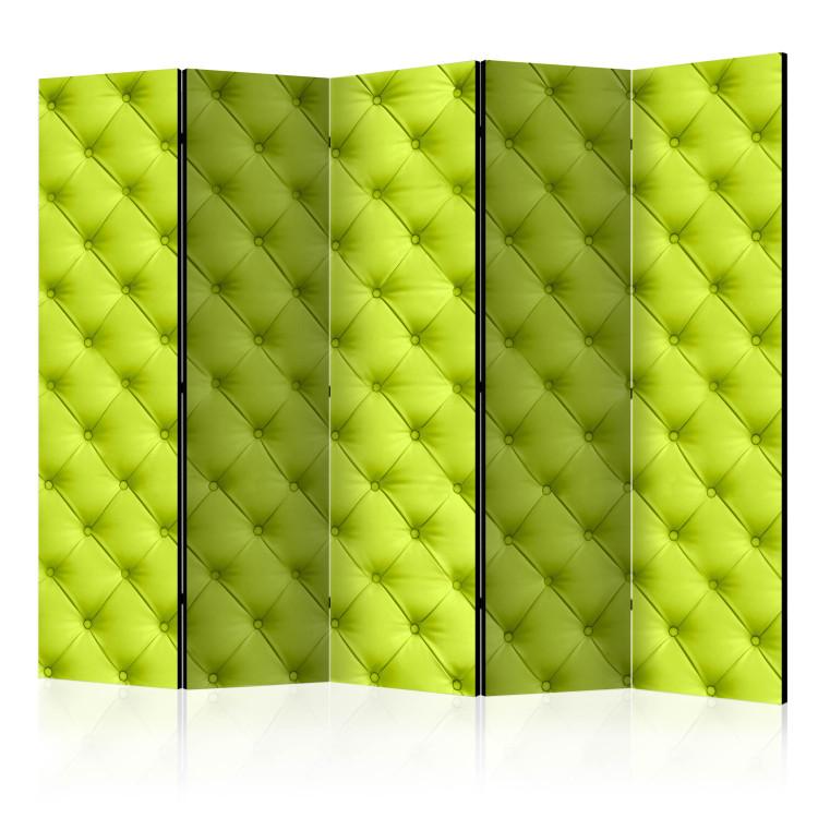 Room Divider Lime Relaxation II (3-piece) - composition in neon pattern