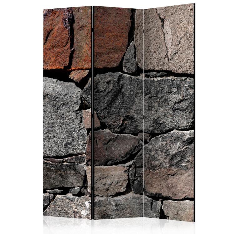 Room Divider Dark Stones (3-piece) - composition with gray stone texture