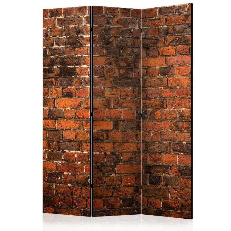Room Divider Old Wall (3-piece) - composition with red brick texture