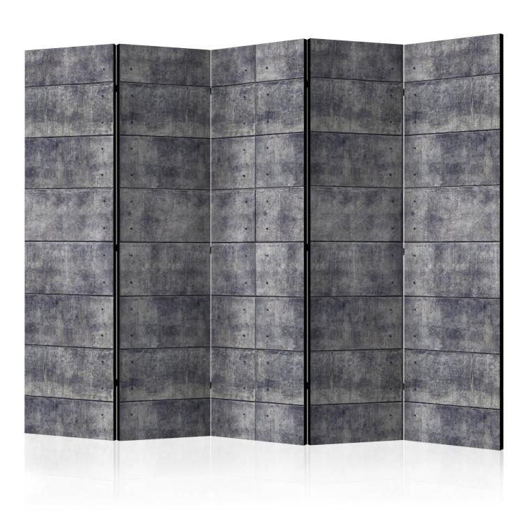 Room Divider Concrete Fortress II (5-piece) - simple composition with gray background