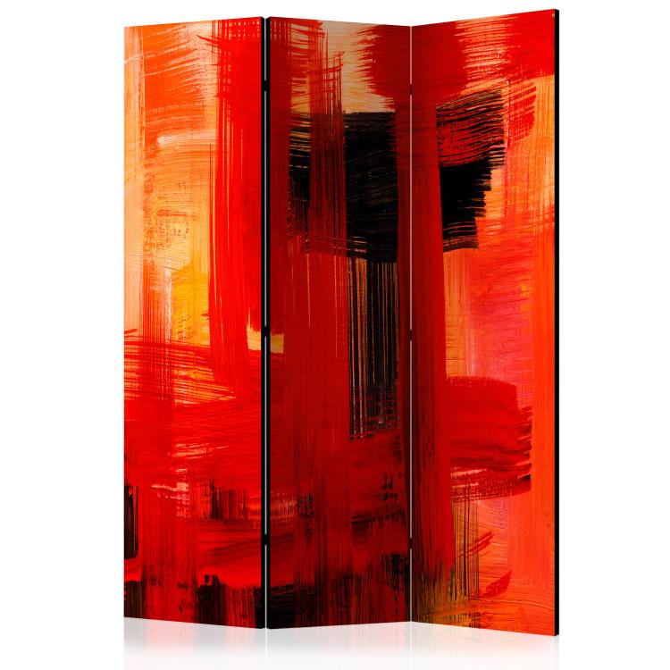 Room Divider Crimson Prison (5-piece) - simple abstraction in red background