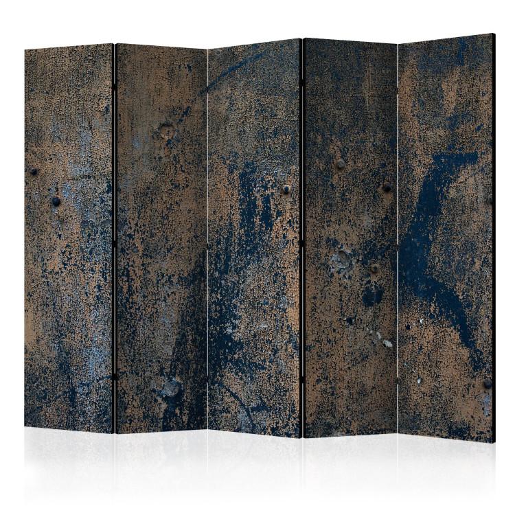 Room Divider Prehistoric Dance II (5-piece) - simple background with rust texture