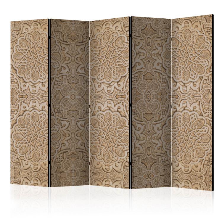 Room Divider Sandy Ornament II (5-piece) - composition with oriental Mandala