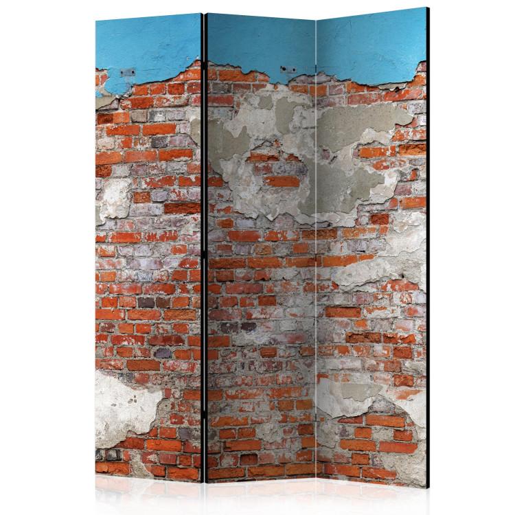 Room Divider Secrets of the Wall (3-piece) - composition with texture of red brick