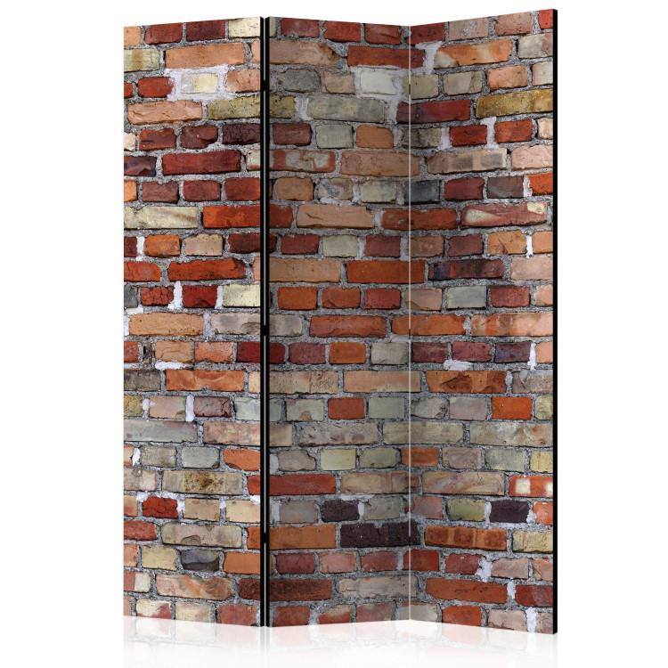 Room Divider Urban Brick - texture resembling a wall of orange bricks
