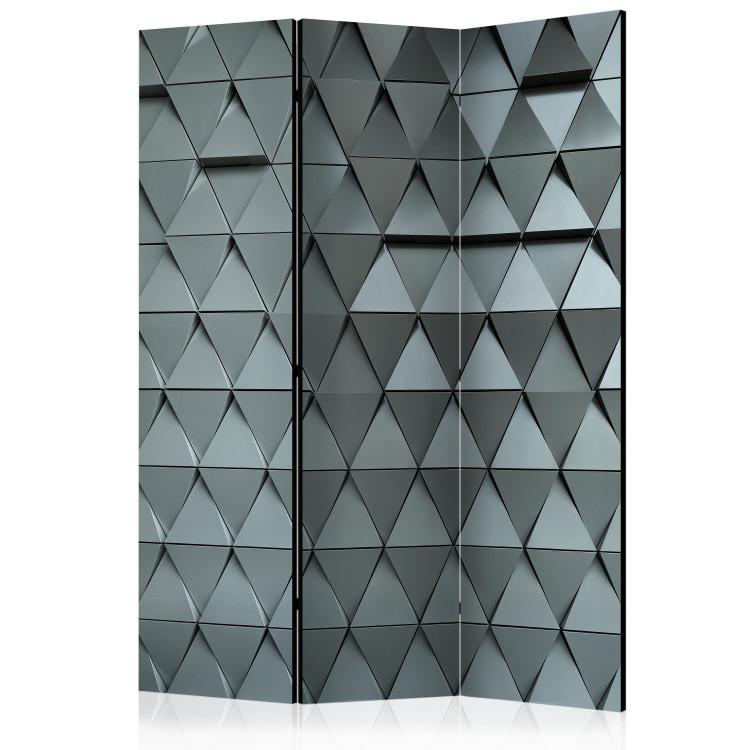 Room Divider Metal Gates - metal texture with triangular geometric figures