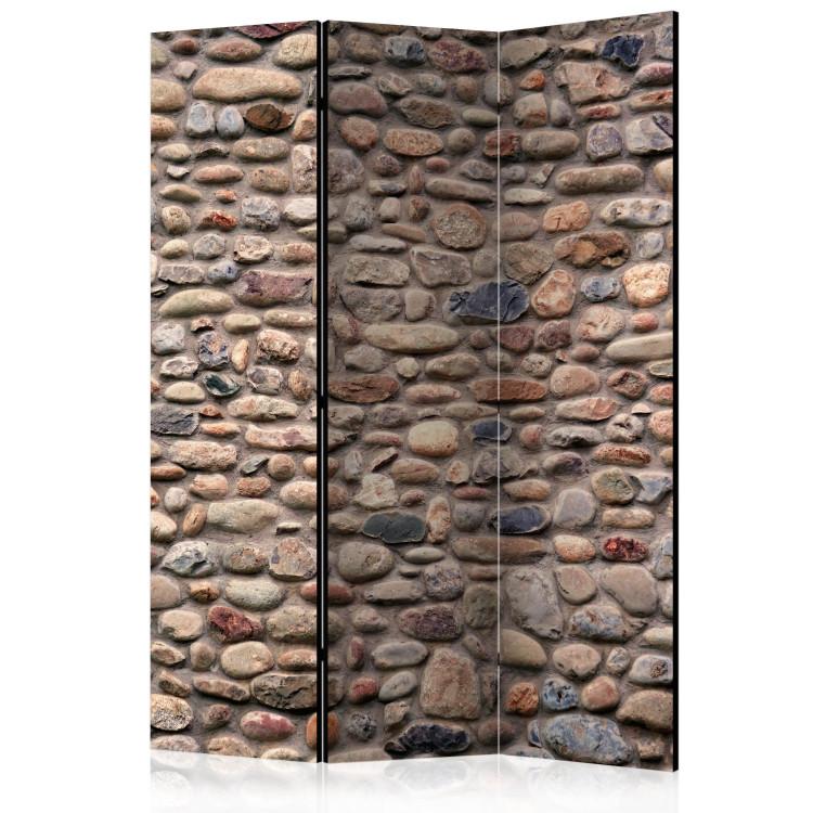 Room Divider Stone Varieties - texture of a wall made of arranged colorful stones