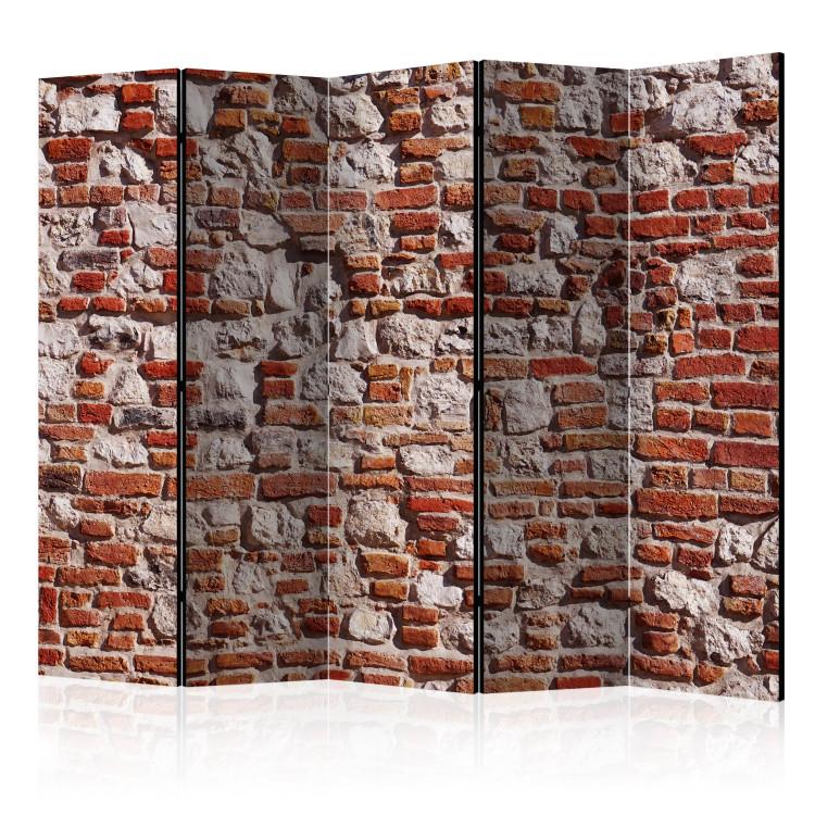 Room Divider Brick Epoch II - texture of wall with orange bricks and gray concrete