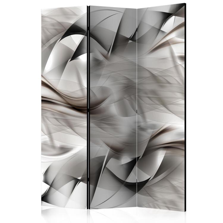 Room Divider Abstract Braid - abstract silver patterns with illusion motif