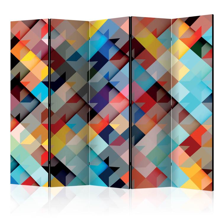 Room Divider Colorful Patchwork II - texture with colorful geometric figures
