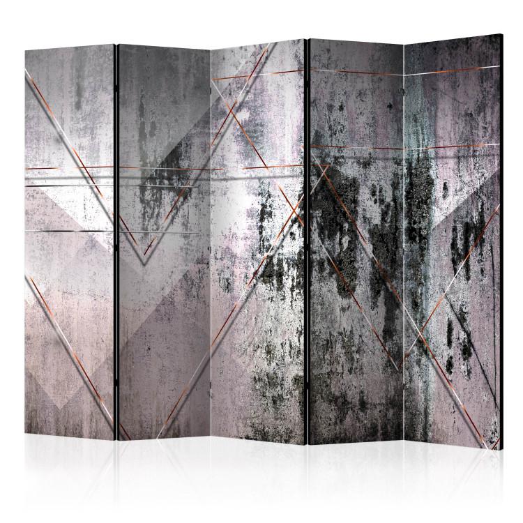 Room Divider Geometric Wall II - abstract texture of concrete with discoloration