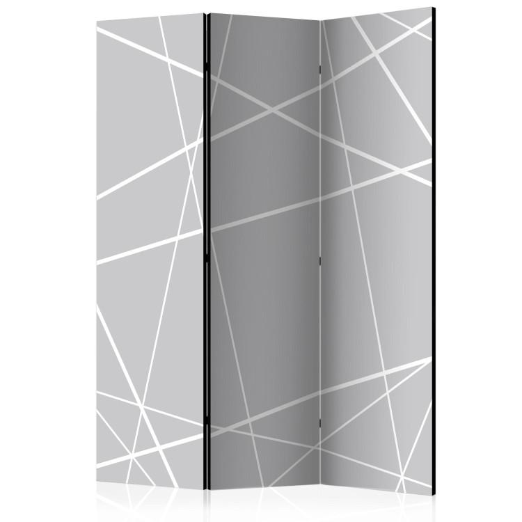 Room Divider Modern Cobweb - lines forming figures in light gray color