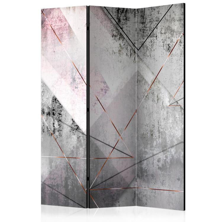 Room Divider Triangular Perspective - abstract concrete texture with figures