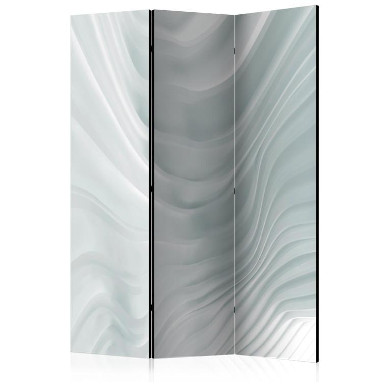 Room Divider Undulating White - abstract space with light blue waves