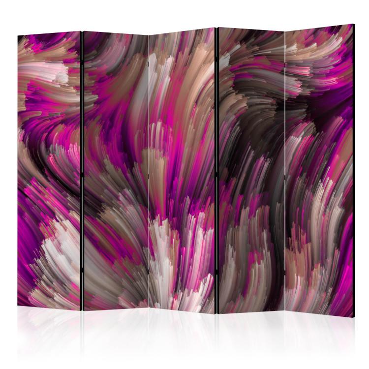 Room Divider Purple Energy II - abstract and artistic pink pattern in stripes