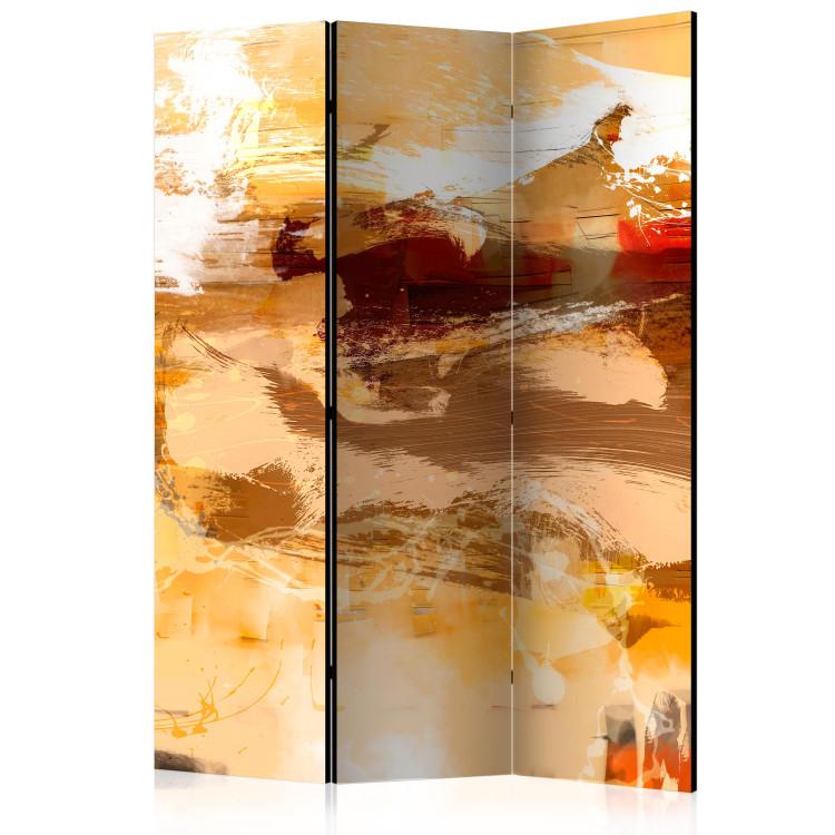 Room Divider Desert Storm - artistic orange abstract in watercolor style